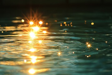 Poster - Sunlight glimmers on calm water creating a serene atmosphere during a peaceful afternoon