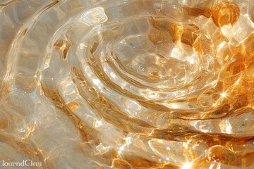 Aufkleber - Water ripples create mesmerizing patterns in a sunlit pool during a warm afternoon