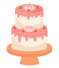 Wall Mural - wedding cake with fruits