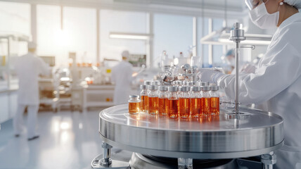 Poster - Automated assembly of glowing vaccine vials in laboratory setting