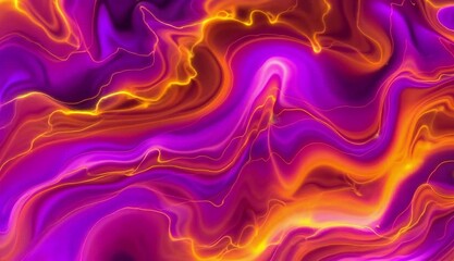 Wall Mural - liquid neon dreamscape: swirling vibrant hues of purple, orange, and gold create a mesmerizing abstr