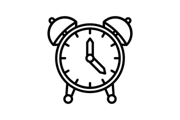 Poster - Clock icon. icon related to Office. suitable for web site, app, user interfaces, printable etc. line icon style. simple vector design editable