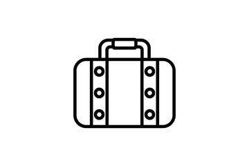 Poster - Briefcase icon. icon related to Office. suitable for web site, app, user interfaces, printable etc. line icon style. simple vector design editable