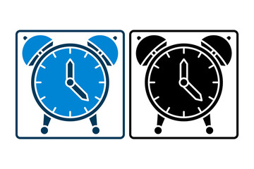 Poster - Clock icon. icon related to Office. suitable for web site, app, user interfaces, printable etc. solid icon style. simple vector design editable