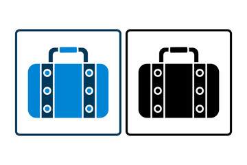 Poster - Briefcase icon. icon related to Office. suitable for web site, app, user interfaces, printable etc. solid icon style. simple vector design editable
