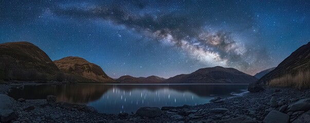 Poster - A starlit sky filled with millions of twinkling stars, the Milky Way stretching across the heavens.