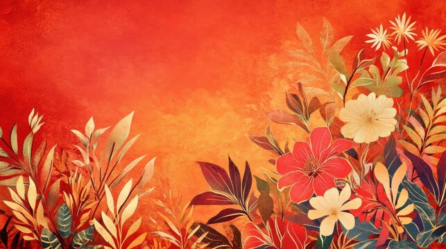 A stylish 2025 Chinese New Year card with a focus on cultural patterns, rich red tones, and festive energy.