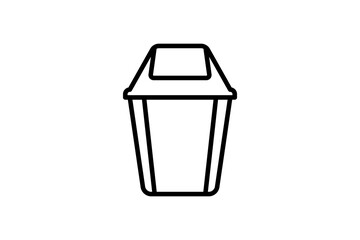 Fototapete - Trash Bin icon. icon related to Office. suitable for web site, app, user interfaces, printable etc. line icon style. simple vector design editable