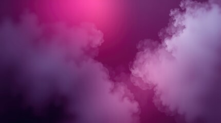 Wall Mural - vibrant pink and purple clouds, ethereal atmosphere, cosmic dreamscape, swirling mist, abstract celestial background, vibrant color gradient, mysterious nebula, soft focus, atmospheric lighting, surre