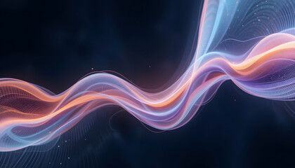 Wall Mural - 3d render, abstract minimalist shape, light background design