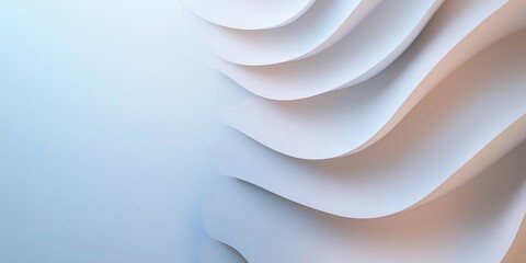 Poster - A series of white lines that appear to be waves. The lines are arranged in a way that creates a sense of movement and fluidity