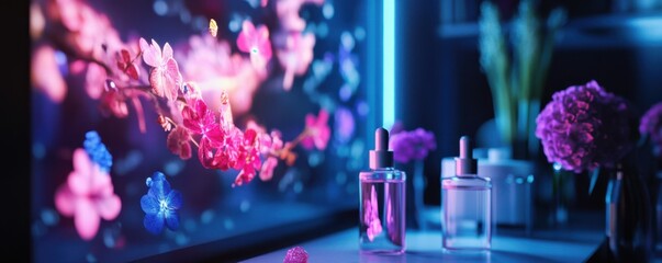 Leinwandbilder - A holographic display showcasing a new product.
