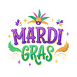 © MD MOGAMMEL HAQUE  - Premium Custom Mardi Gras Logo with Mask and Accents
