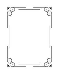 Poster - monochrome frame ornate