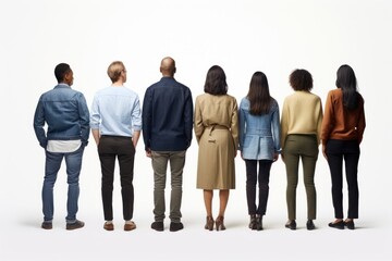 Wall Mural - 8 people standing footwear walking