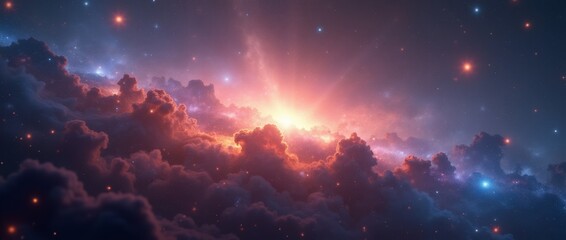 Wall Mural - stunning beautiful outer space background. sci-fi cosmic wallpaper.