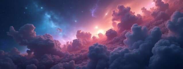 Wall Mural - stunning beautiful outer space background. sci-fi cosmic wallpaper.