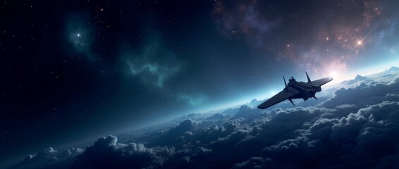 Wall Mural - stunning beautiful outer space background. sci-fi cosmic wallpaper.
