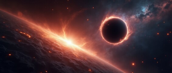 Wall Mural - stunning beautiful outer space background. sci-fi cosmic wallpaper.