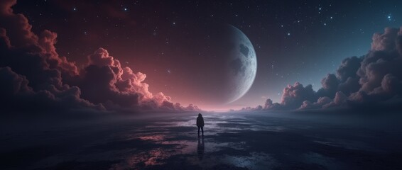 Wall Mural - stunning beautiful outer space background. sci-fi cosmic wallpaper.
