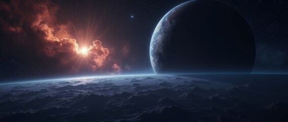 Wall Mural - stunning beautiful outer space background. sci-fi cosmic wallpaper.
