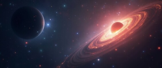 Wall Mural - stunning beautiful outer space background. sci-fi cosmic wallpaper.