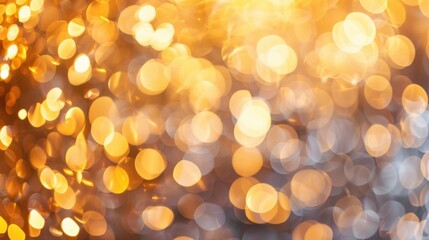 Poster - This vivid abstract background showcases shimmering golden bokeh that adds a sense of warmth and elegance, perfect for creative projects