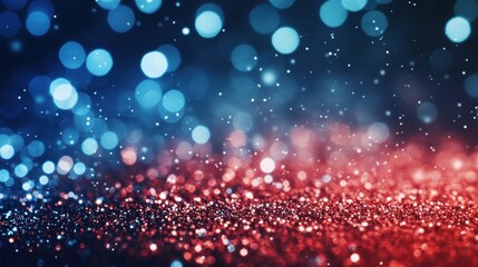 Poster - Shimmering red and blue glitter creates a vibrant and captivating backdrop, perfect for parties, festive gatherings, and creative projects
