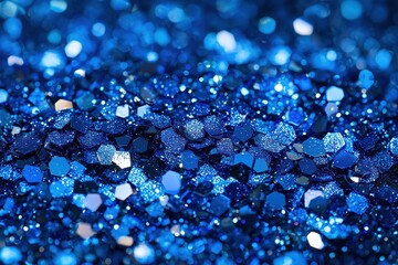 Beautiful bright background of shiny blue sequins, texture, desktop wallpaper