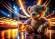 © Sandra - A blurry, long exposure night party with a tipsy teddy bear.
