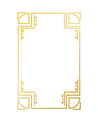 Poster - golden frame line style