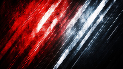 Poster - Red and black background with a white stripe in a modern design composition