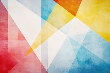 Poster - Abstract Geometric Design Featuring Bright Colors and Angular Shapes in Composition