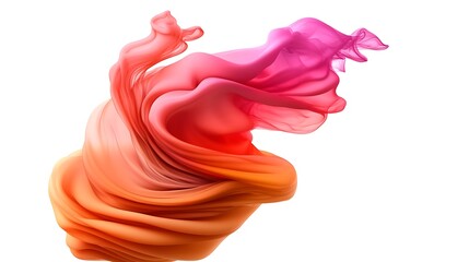 Poster - Abstract Flowing Shapes in White and Pink for Modern Design