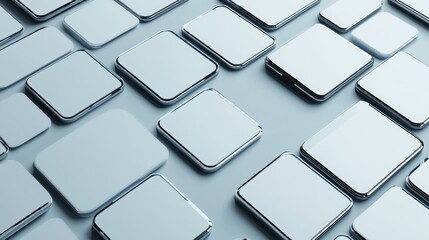 Abstract light blue square blocks background design