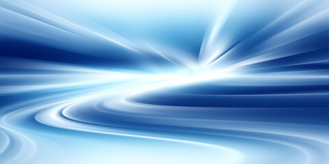 Poster - abstract futuristic background with glowing blue light effect. high speed. hi-tech. abstract technol