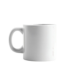Aufkleber - A white ceramic coffee mug with steam rising, isolated on a white background. No edges touching the frame.
