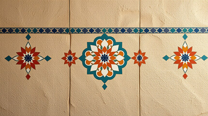 Poster - Colorful Moroccan tile pattern