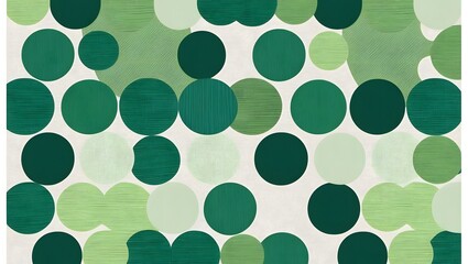 Poster - Green circle pattern background texture abstract art modern retro
