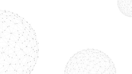 Fototapete - Technology abstract background. Dots connected by lines. Minimalist mesh backdrop. Abstract polygonal shape.
