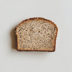 Aufkleber - Slice of rustic rye bread showcasing its unique texture and earthy tones, ideal for wholesome meals or snacks at any time