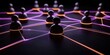 © VANATSANUN - Abstract network representation connecting digital figures with glowing lines.