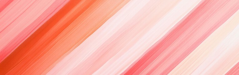 Poster - Lively diagonal striped pattern in warm hues of coral and soft pink, ideal for vibrant design projects and artistic inspiration