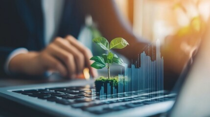Leinwandbilder - Dynamic integration of finance and sustainability for modern investment strategies