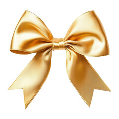 Elegant golden bow for gift wrapping and decorations