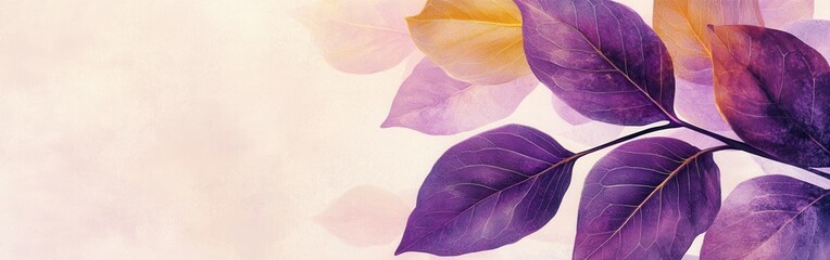 Poster - Close-up view of vibrant purple leaves showcasing rich colors and delicate details during the late afternoon light