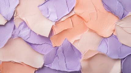 Poster - Soft pencil strokes create a textured background with jagged peach and lavender patches offering a sense of openness and artistic expression