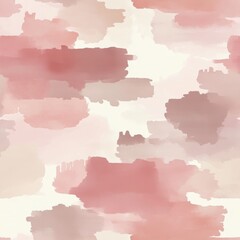 Leinwandbilder - Calming doodle cartoon watercolor pattern with minimalist gradient washes in neutral beiges and pale pinks