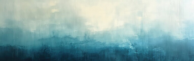 Aufkleber - Gradient artwork showcases soft pencil strokes blending subtle hues of blue and white with frayed edges creating a serene atmosphere
