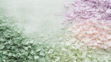 Poster - Soft gradient of pastel petals creates a tranquil atmosphere in a serene setting